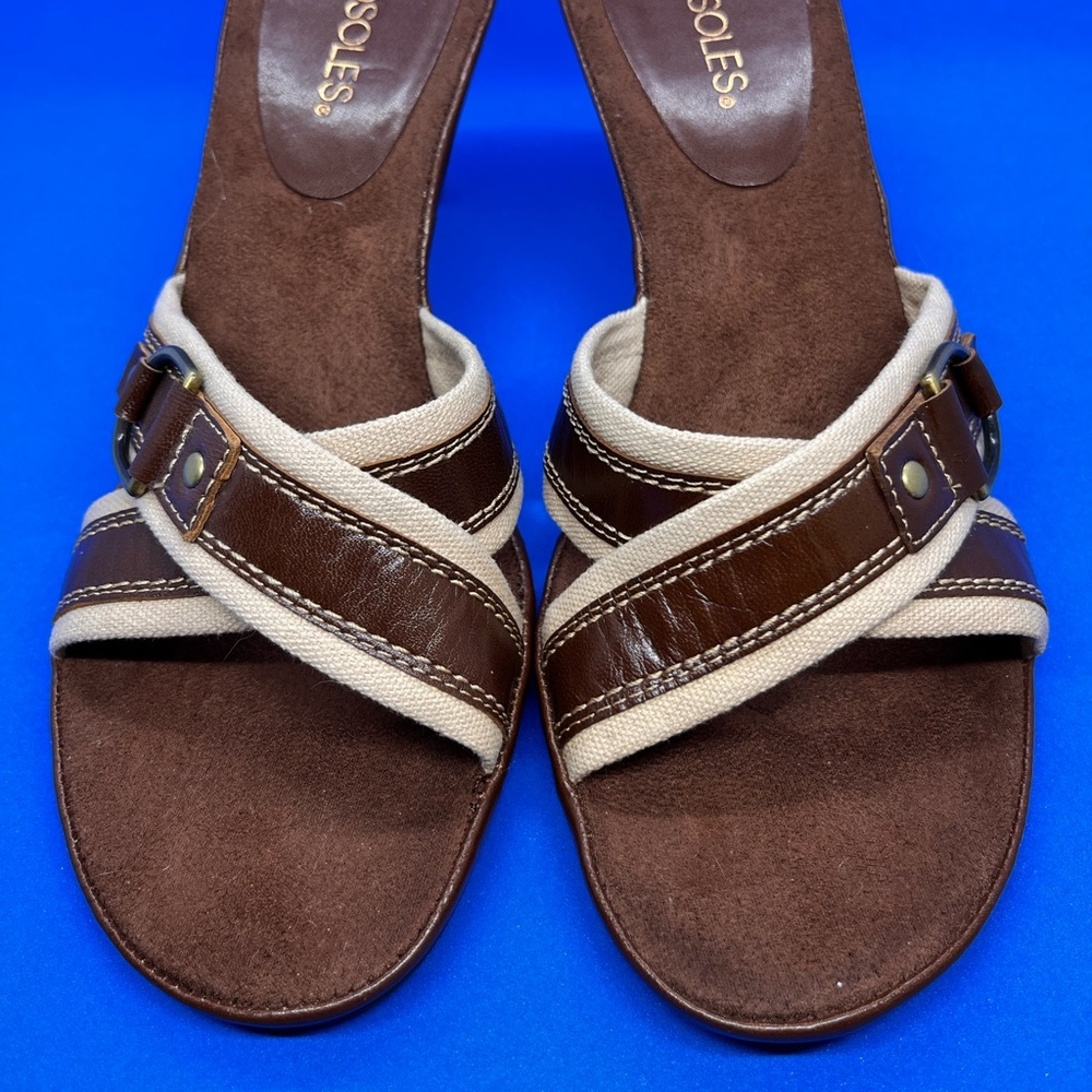 Aerosoles “Firepower” Heeled Slide Sandals Size 7.5M